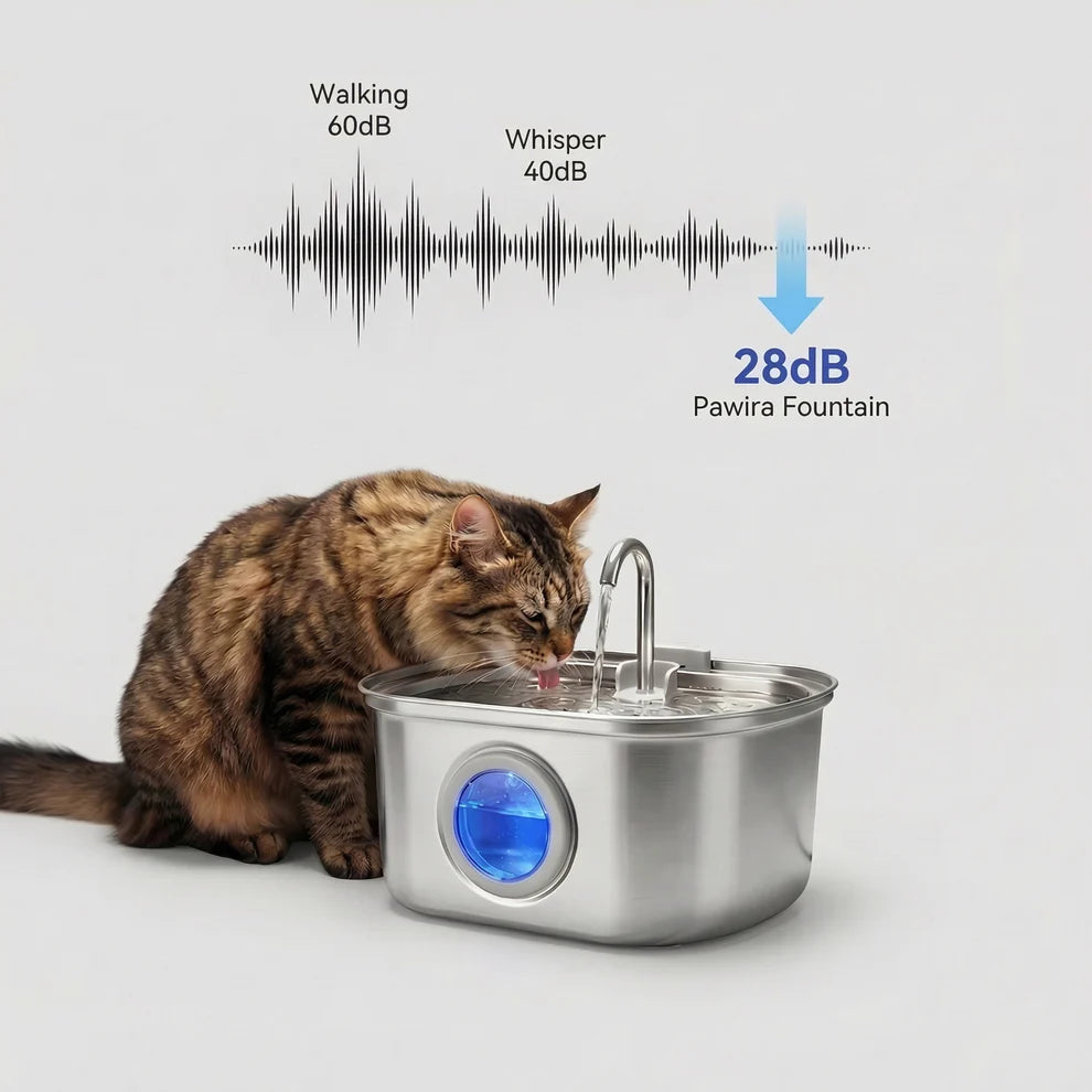 PurFlow™ — La Fontaine Inox Silencieuse qui Donne Envie de Boire (3,2L)